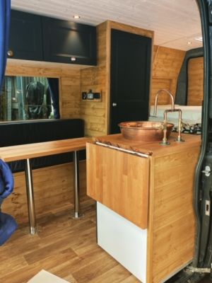 Motorhome parked on a road